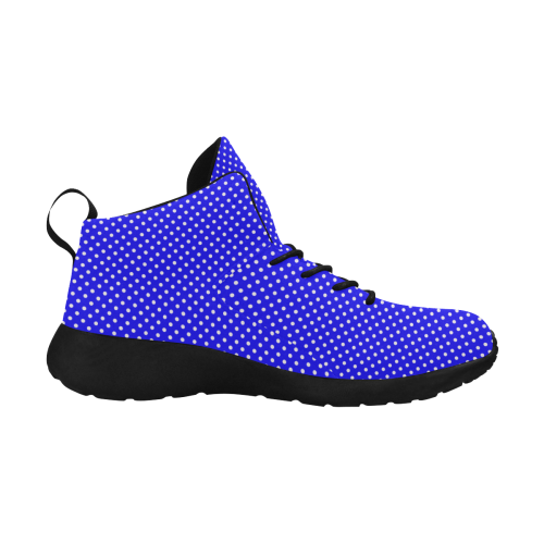 Blue polka dots Women's Chukka Training Shoes (Model 57502)