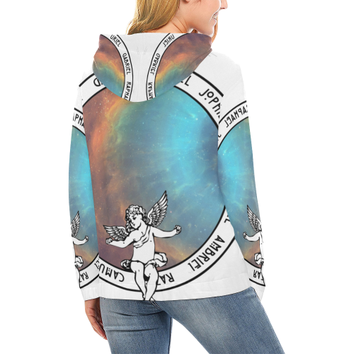 Coraggio Nebula All Over Print Hoodie for Women (USA Size) (Model H13)