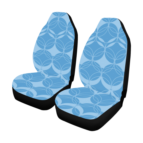 Abstract  pattern - blue and white. Car Seat Covers (Set of 2)