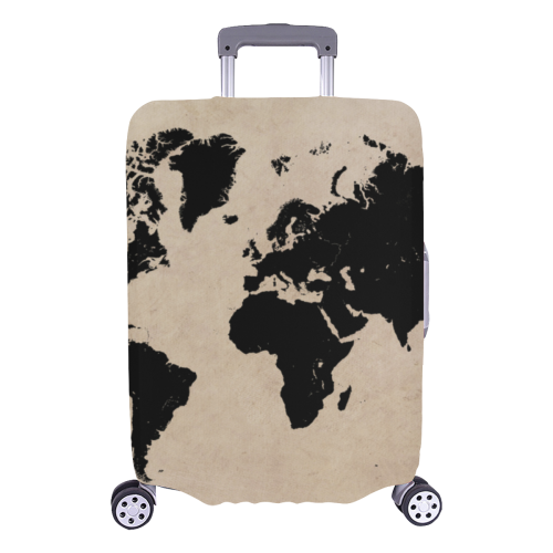 world map Luggage Cover/Large 26"-28"