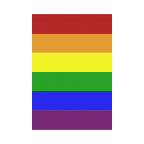 Rainbow Flag Garden Flag 28''x40'' （Without Flagpole）
