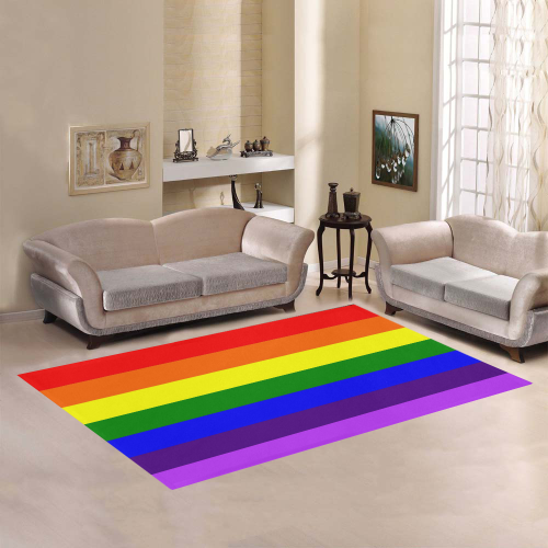 Rainbow Flag (Gay Pride - LGBTQIA+) Area Rug7'x5'