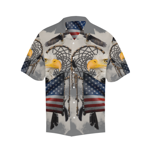 Awesome American Eagle Hawaiian Shirt (Model T58)