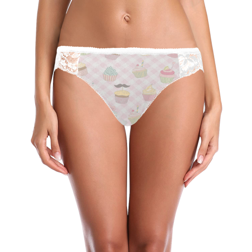 Cupcakes Women's Lace Panty (Model L41)