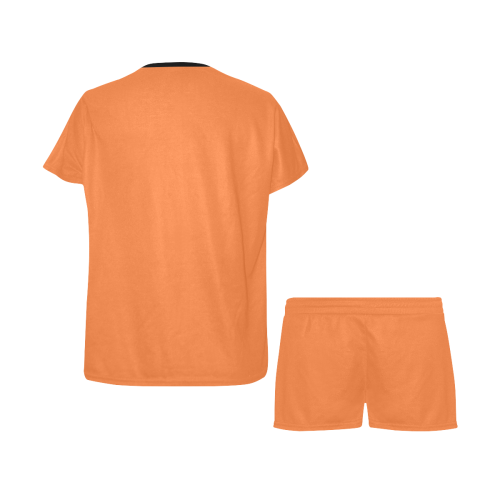 Dolphin Love Orange Peel Women's Short Pajama Set