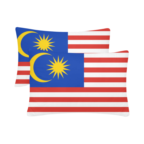 Malaysia Flag Custom Pillow Case 20"x 30" (One Side) (Set of 2)