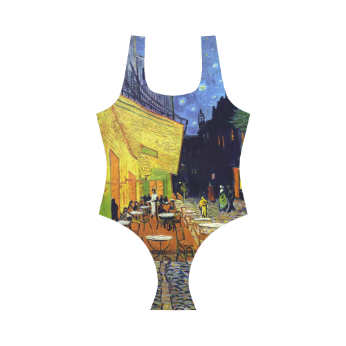 Vincent Willem van Gogh - Cafe Terrace at Night Vest One Piece Swimsuit (Model S04)