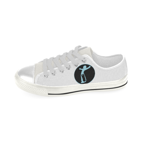 Baby DW wht Blue love Low Top Canvas Shoes for Kid (Model 018)