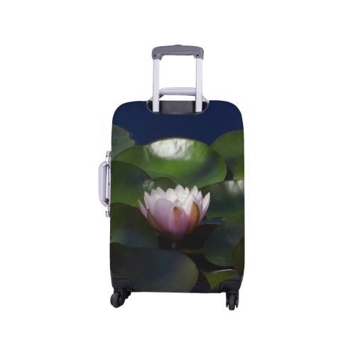 3 pink waterlilies in morning light Luggage Cover/Small 18"-21"