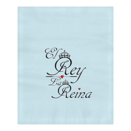 Wedding El Rey y La Reina - The King and Queen - Blue 3-Piece Bedding Set