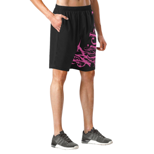 Wicked Pink Shorts Men's All Over Print Elastic Beach Shorts (Model L20)