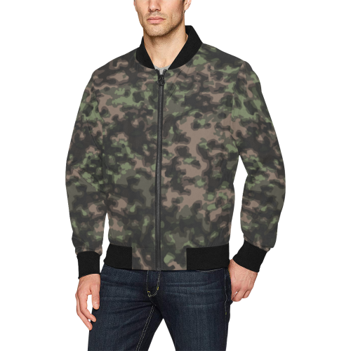 WWII Rauchtarn Spring Camouflage All Over Print Bomber Jacket for Men (Model H31)
