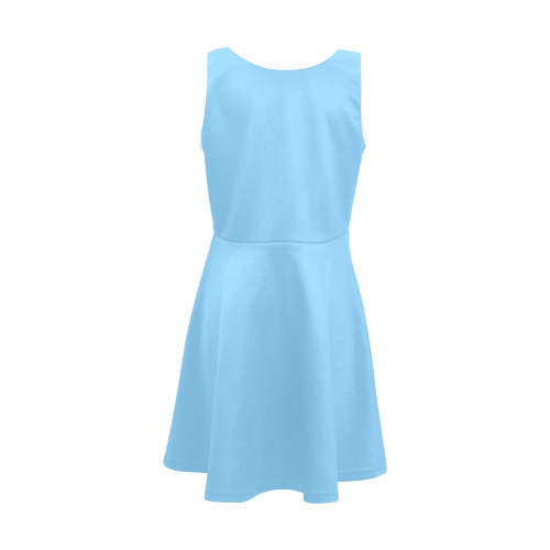 color light sky blue Girls' Sleeveless Sundress (Model D56)
