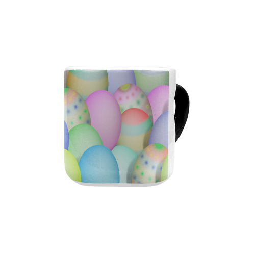 Pastel Colored Easter Eggs Heart-shaped Morphing Mug