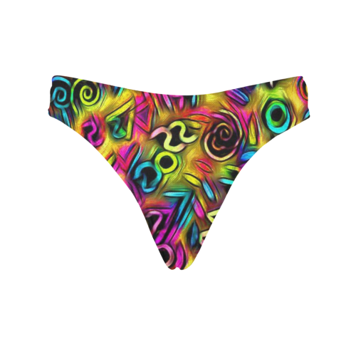 funky doodle  by JAMColors Women's All Over Print Thongs (Model L30)