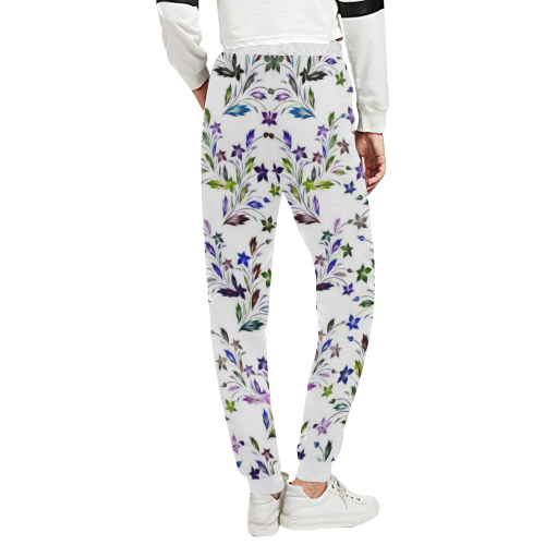 Vivid floral pattern 4182A by FeelGood Unisex All Over Print Sweatpants (Model L11)