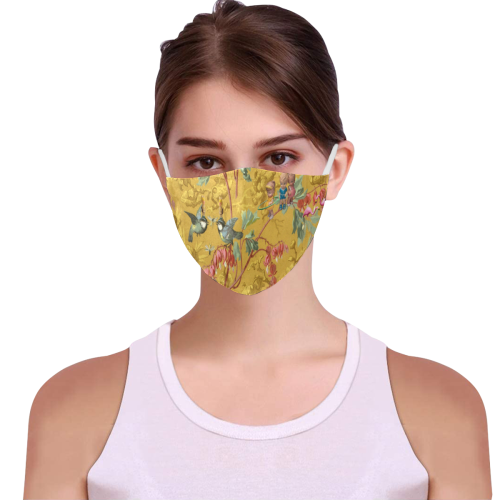 Hooping in the Spring Garden 3D Mouth Mask with Drawstring (15 Filters Included) (Model M04) (Non-medical Products)