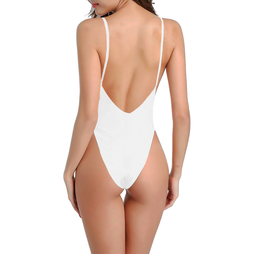 Logo Bathing Suit Sexy Low Back One-Piece Swimsuit (Model S09)