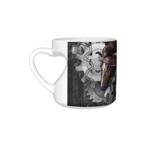 Aweswome steampunk horse with wings Heart-shaped Mug(10.3OZ)