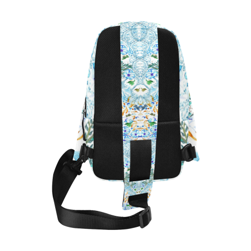 humbirds and flowers 2-2 v Chest Bag (Model 1678)