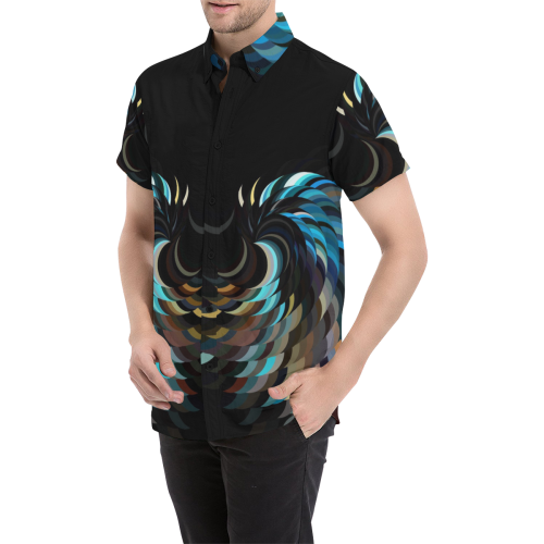 Spiralize by Artdream Men's All Over Print Short Sleeve Shirt (Model T53)
