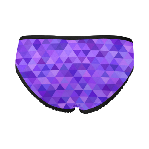 Purple Triangles Women's All Over Print Girl Briefs (Model L14)