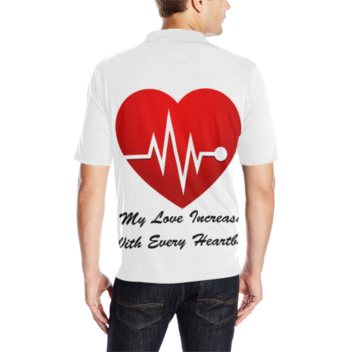 Love Increases Men's All Over Print Polo Shirt (Model T55)