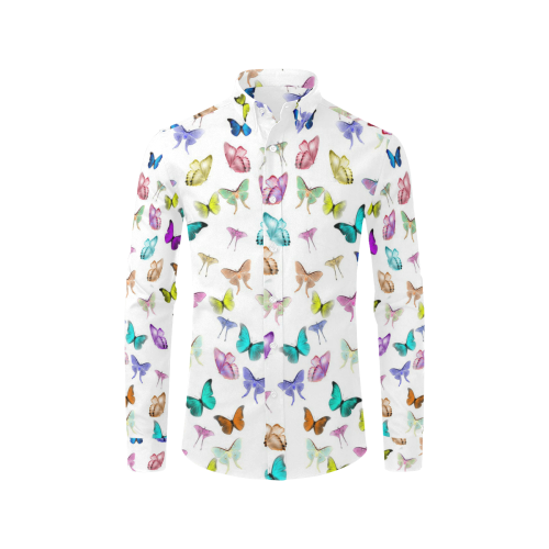 butterfly Men's All Over Print Casual Dress Shirt (Model T61)