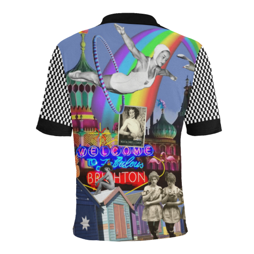 Fabulous Brighton Men's All Over Print Polo Shirt (Model T55)