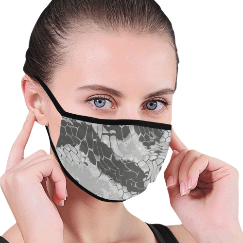 grey dragon reptile snakeskin community face mask Mouth Mask (30 Filters Included) (Non-medical Products)