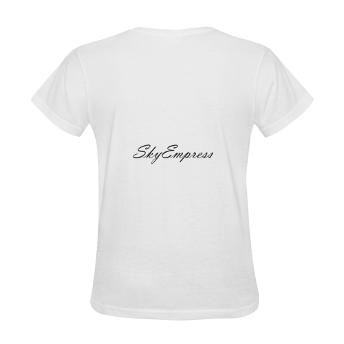 basic T-shirt white Women's T-Shirt in USA Size (Two Sides Printing)