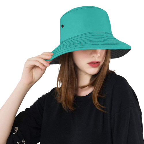 color light sea green All Over Print Bucket Hat