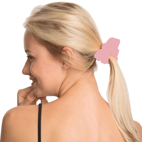 color light pink All Over Print Hair Scrunchie