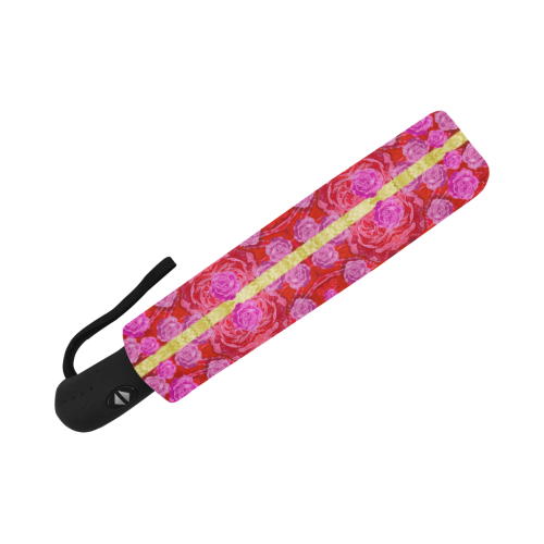 Roses and butterflies on ribbons as a gift of love Anti-UV Auto-Foldable Umbrella (Underside Printing) (U06)