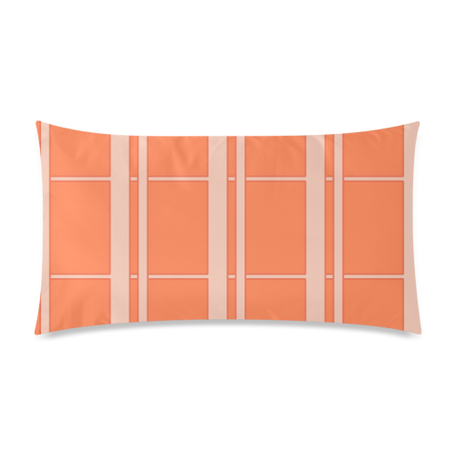 Living Coral Blocks Pattern Rectangle Pillow Case 20"x36"(Twin Sides)