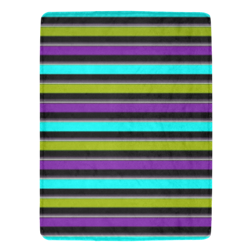 retro stripe 1 bright candy colors Ultra-Soft Micro Fleece Blanket 60"x80"