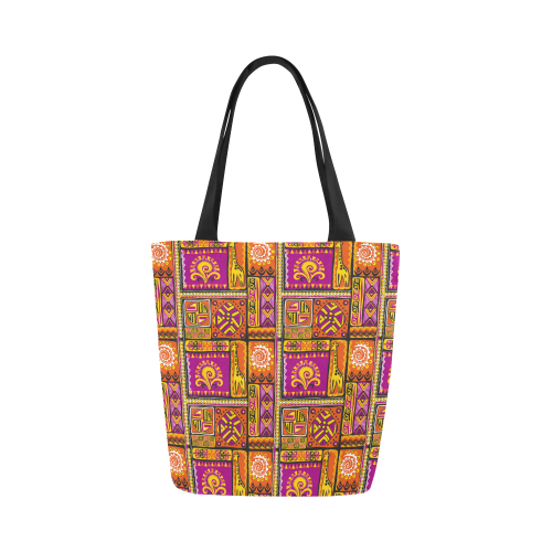 Traditional Africa Border Wallpaper Pattern 3 Canvas Tote Bag (Model 1657)