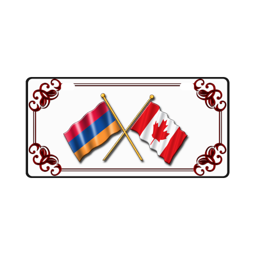 Armenian & Canadian Flag License Plate