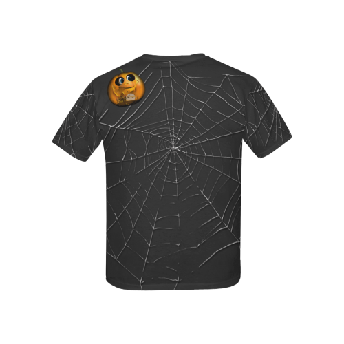 Wolf Halloween Kids' All Over Print T-Shirt with Solid Color Neck (Model T40)