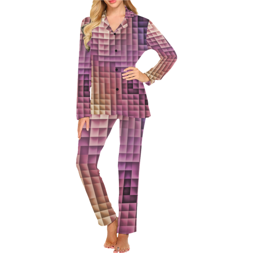 tetris 2 Women's Long Pajama Set