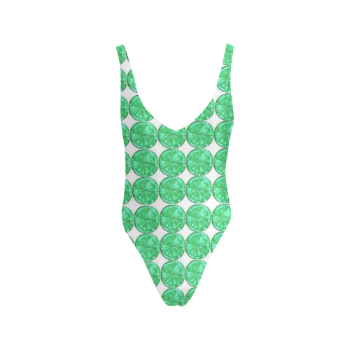 emerald Sexy Low Back One-Piece Swimsuit (Model S09)