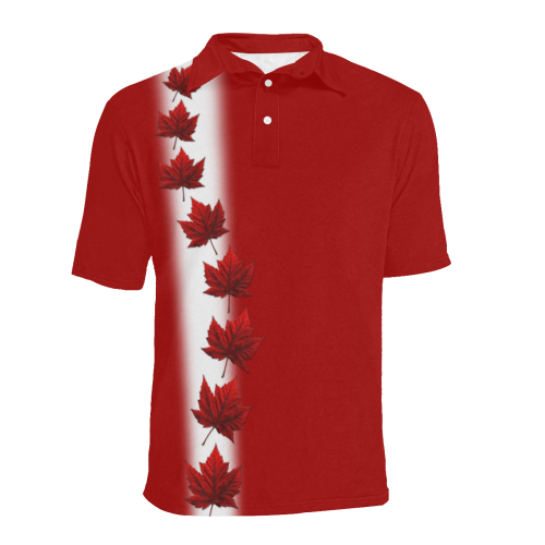 Men's Canada Polo Shirts Canada Team Shirts Men's All Over Print Polo Shirt (Model T55)