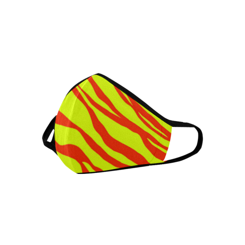 Cherry Red Sunshine Yellow Zebra Stripes Mouth Mask