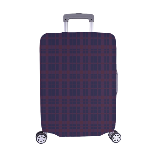 Purple Plaid Rock Style Luggage Cover/Medium 22"-25"
