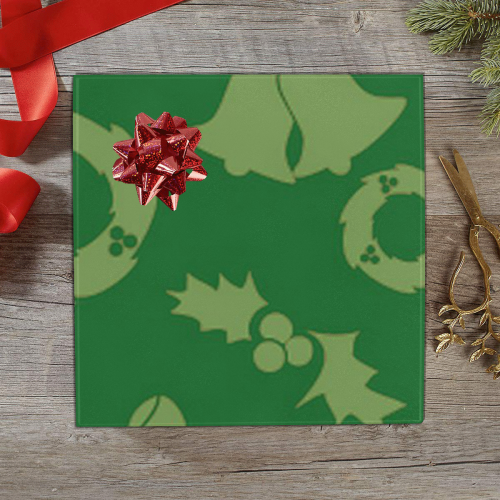 Christmas Pattern green Gift Wrapping Paper 58"x 23" (5 Rolls)