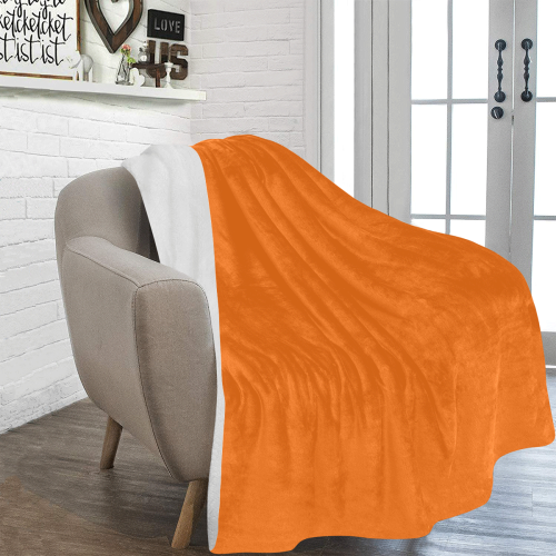 color pumpkin Ultra-Soft Micro Fleece Blanket 54''x70''