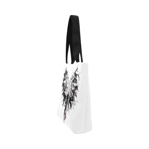 Phoenix - Abstract Painting Bird Black 1 Canvas Tote Bag (Model 1657)