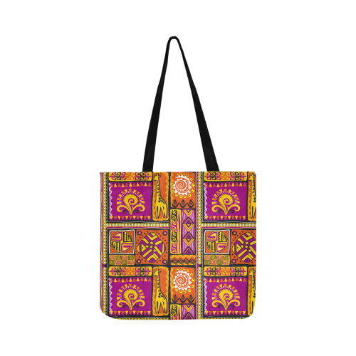 Traditional Africa Border Wallpaper Pattern 3 Reusable Shopping Bag Model 1660 (Two sides)
