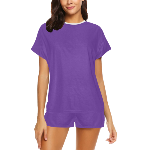 color rebecca purple Women's Short Pajama Set