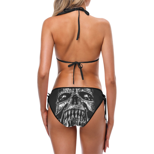 skull #skull #skulls Custom Bikini Swimsuit (Model S01)